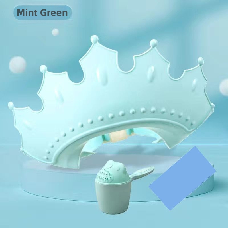 Vaikiška šampūno kepuraitė, atspari vandeniui, ausų apsauga, kūdikio dušo kepuraitė, reguliuojama kūdikio šampūno kepuraitė, vaikiška dušo kepuraitė