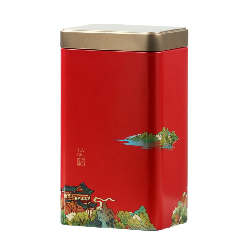 Teepurgid Kaks ja pool Jin must tee roheline tee universaalne suletud suur ruudukujuline lõhnastatud tee metallpurgid hulgimüük puudub