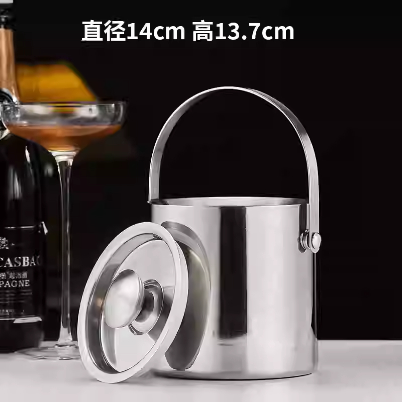 Roostevabast terasest jääämber, topeltpaksendatud veini-šampanjaämber, õlleämber, süljeämber kaanega, baar, KTV jääämber