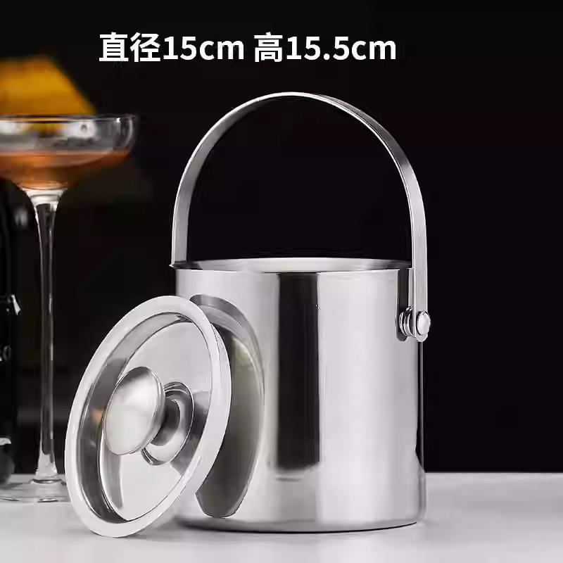 Roostevabast terasest jääämber, topeltpaksendatud veini-šampanjaämber, õlleämber, süljeämber kaanega, baar, KTV jääämber