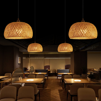 Πολυέλαιος από μπαμπού Τέχνη από μπαμπού Zen Τσαγερί Κινέζικο εστιατόριο B&B Ιαπωνικό φανάρι από μπαμπού Ρετρό δημιουργική τέχνη Αμπαζούρ