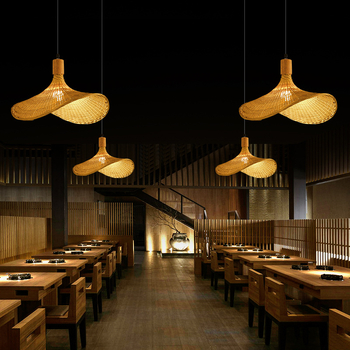 Πολυέλαιος από μπαμπού Τέχνη από μπαμπού Zen Τσαγερί Κινέζικο εστιατόριο B&B Ιαπωνικό φανάρι από μπαμπού Ρετρό δημιουργική τέχνη Αμπαζούρ