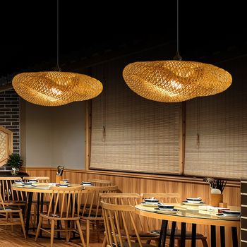 Πολυέλαιος από μπαμπού Τέχνη από μπαμπού Zen Τσαγερί Κινέζικο εστιατόριο B&B Ιαπωνικό φανάρι από μπαμπού Ρετρό δημιουργική τέχνη Αμπαζούρ