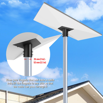 Скоба за покрив Star Starlink от 3-то поколение, метална триъгълна основа, комплект скоби Star Starlink Gen3, V3 тръбна връзка