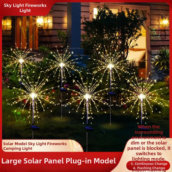 Päikeseenergia põranda ilutulestik LED võilillevalgusti string õues jõulude sisehoovi aia dekoratiivne muruvalgusti