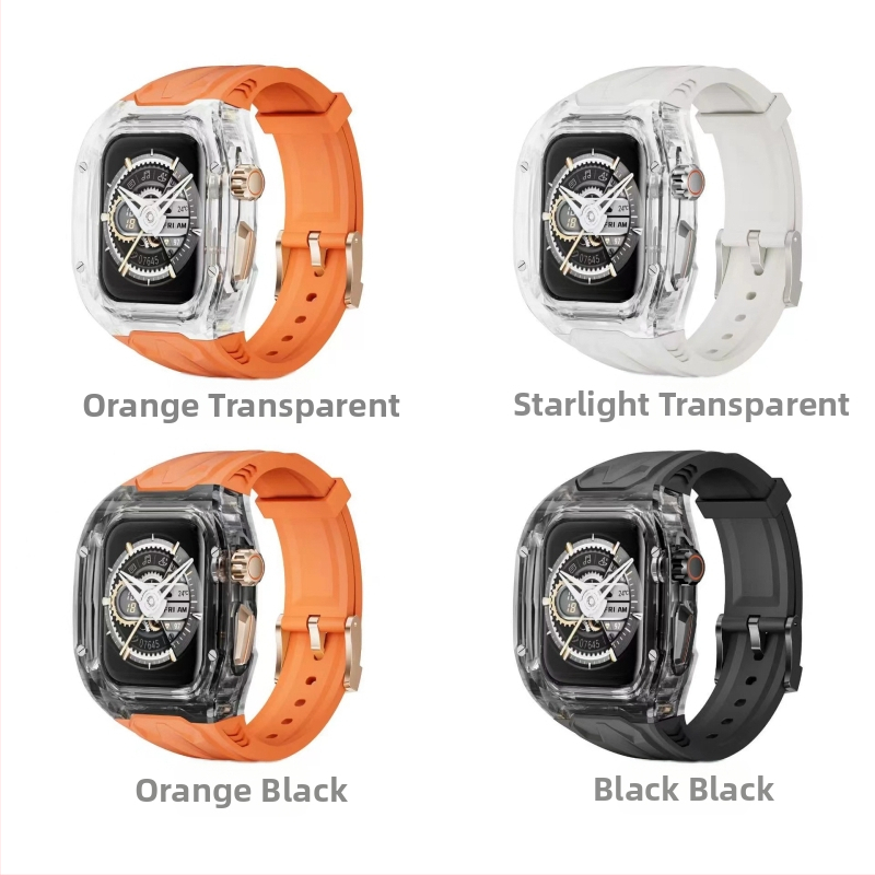 Piemērots Apple Watch korpusam, modificētam Lambo caurspīdīgam korpusam, Applewatches987Se65 siksniņas aizsargapvalkam