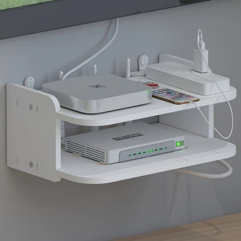 Mulgustamisvaba elutoa televiisori seinale kinnitatav digiboksi riiul ruuteri hoiukasti seinale riputatav WiFi-riiul