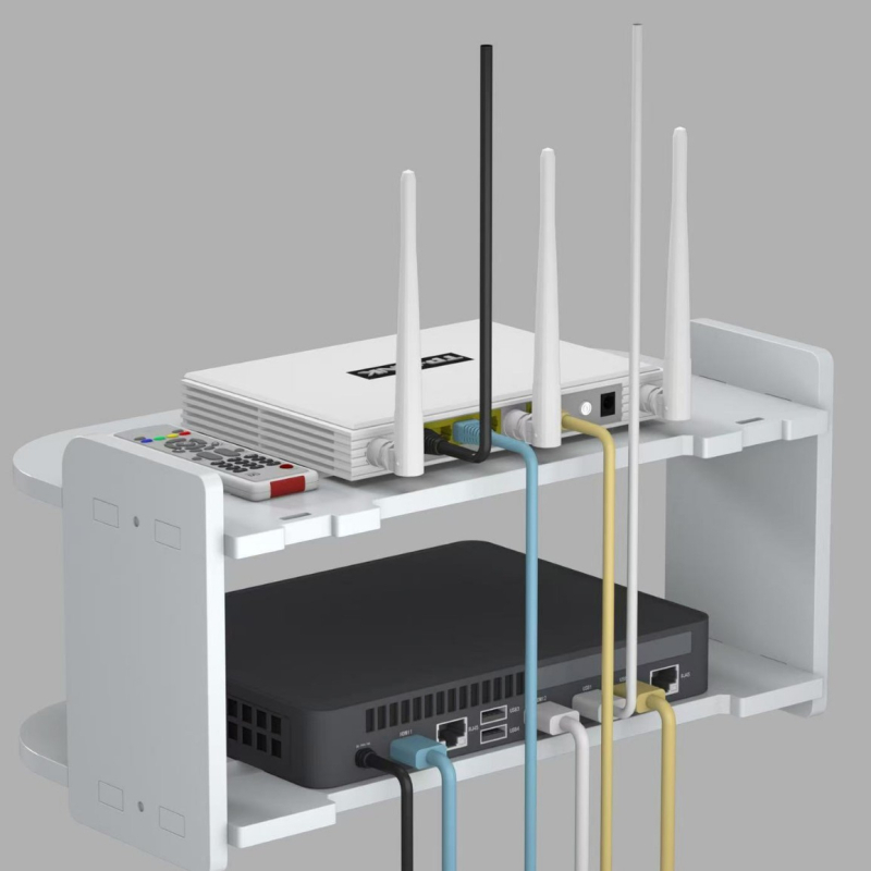 Mulgustamisvaba elutoa televiisori seinale kinnitatav digiboksi riiul ruuteri hoiukasti seinale riputatav WiFi-riiul