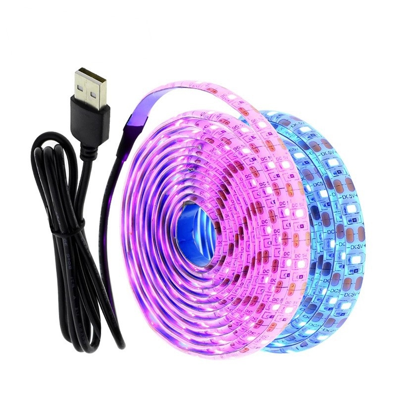 5 V žemos įtampos USB maitinama 60 lempučių LED vienspalvė 2835 šviesos juosta, daugiaspalvė pasirenkama aplinkos šviesos juosta, aplinkos šviesos juosta