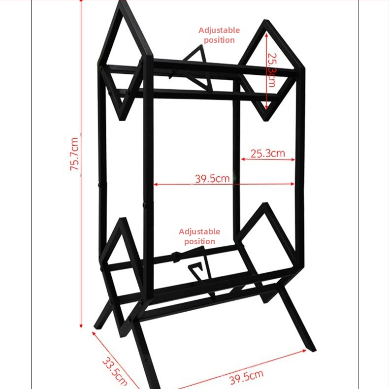 Многофункционална стойка за винилови плочи, креативна многослойна стойка за съхранение на железни и дървени плочи