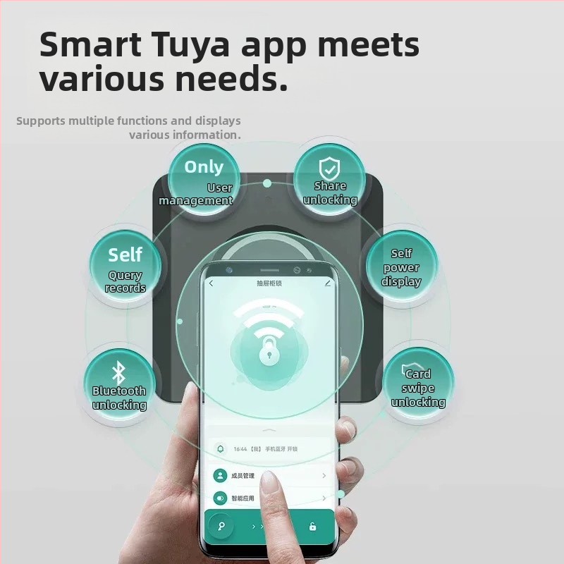 Tuya Bluetooth заключване за пръстови отпечатъци, шкаф за обувки, картотека, заключване на пощенска кутия, електронно заключване на шкафа, заключване за пръстови отпечатъци, интелигентно електронно заключване