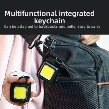 Stiprus šviesus nešiojamas mini darbo žibintuvėlis, raktų pakabukas, mažas žibintuvėlis, daugiafunkcis nešiojamas įkrovimo žibintuvėlis namams, bendrabučiams