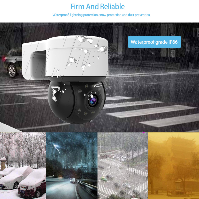 Išmanioji stebėjimo kamera Belaidis „Wi-Fi“ išmanusis 360 laipsnių sekimo rutulys lauko, atsparus lietui kamera