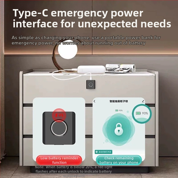 Домашно малко графити интелигентно заключване за чекмеджета с пръстови отпечатъци, офис Bluetooth нощно шкафче, шкаф за обувки, гардероб, електронна ключалка