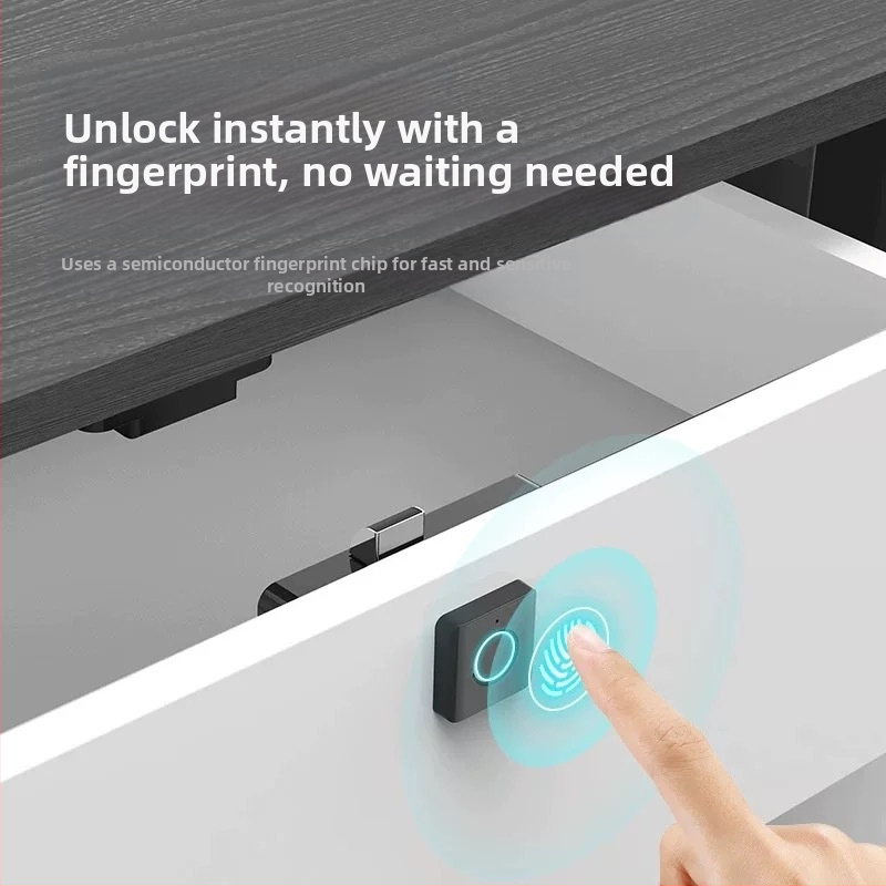 Домашно малко графити интелигентно заключване за чекмеджета с пръстови отпечатъци, офис Bluetooth нощно шкафче, шкаф за обувки, гардероб, електронна ключалка