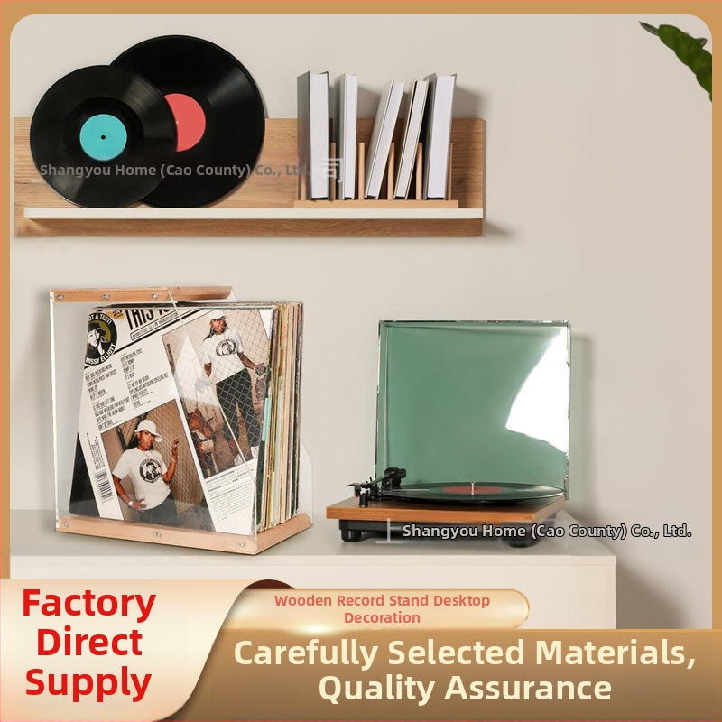 Puidust plaadiriiul, lauakaunistused, läbipaistev vinüülplaatide vitriin, teibist raamatute hoiukarp, täispuidust hoiukarp