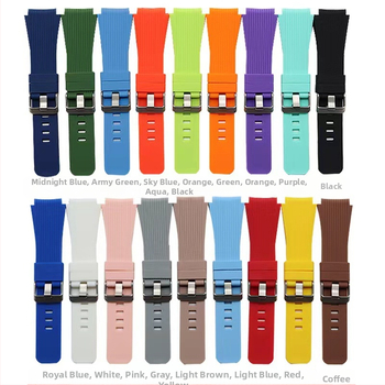 Κατάλληλο για Huawei Watch GT4 46MM/Samsung Watch με κάθετο μοτίβο και μοντέρνο ριγέ αθλητικό λουράκι σιλικόνης