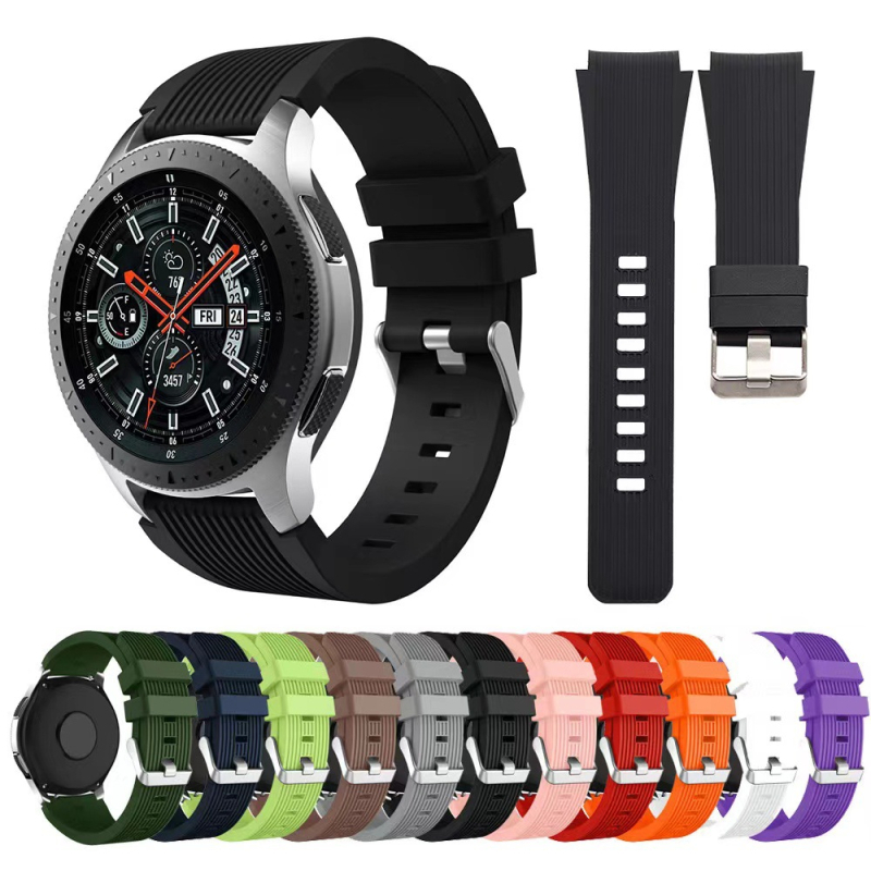 Sobib Huawei Watch GT4 46MM/Samsungi kellale vertikaalse mustriga silikoonrihmaga moodne triibuline spordirihm