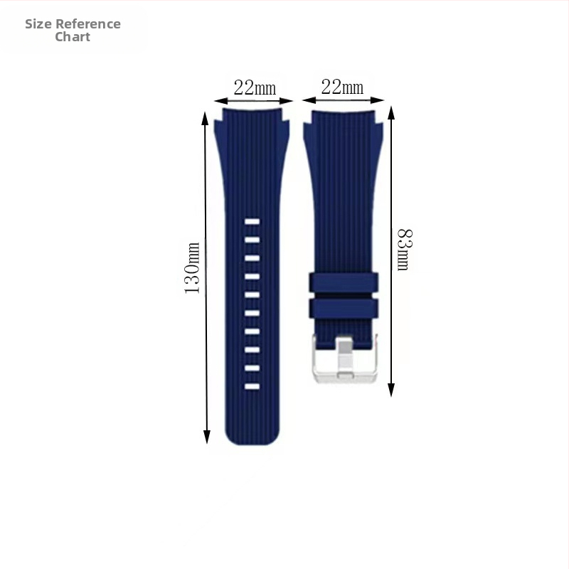 Vhodný pre Huawei Watch GT4 46MM/Samsung Watch, silikónový remienok s vertikálnym vzorom, módny pruhovaný športový remienok.