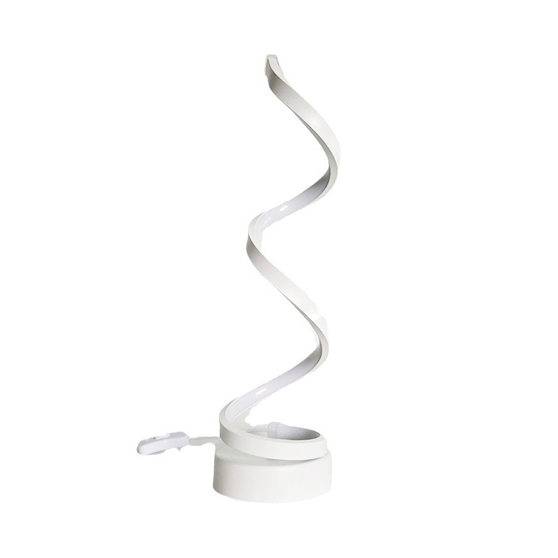 Tarpsienos spiralinė moderni minimalistinė LED stalo lempa dekoratyvinė kūrybinė meninė asmeninė dekoracija stalo lempa naktinis šviestuvas naktinė lemputė