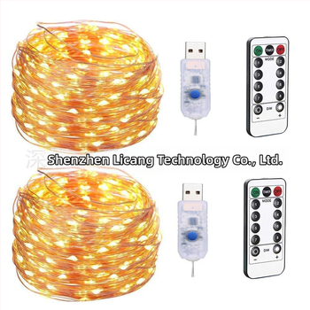 Ηλιακό καλώδιο χαλκού φωτισμού εξωτερικού χώρου αυλής με φως LED, χριστουγεννιάτικο φωτιστικό USB με 8 μοτίβα διακοσμητικό ατμοσφαιρικό φως