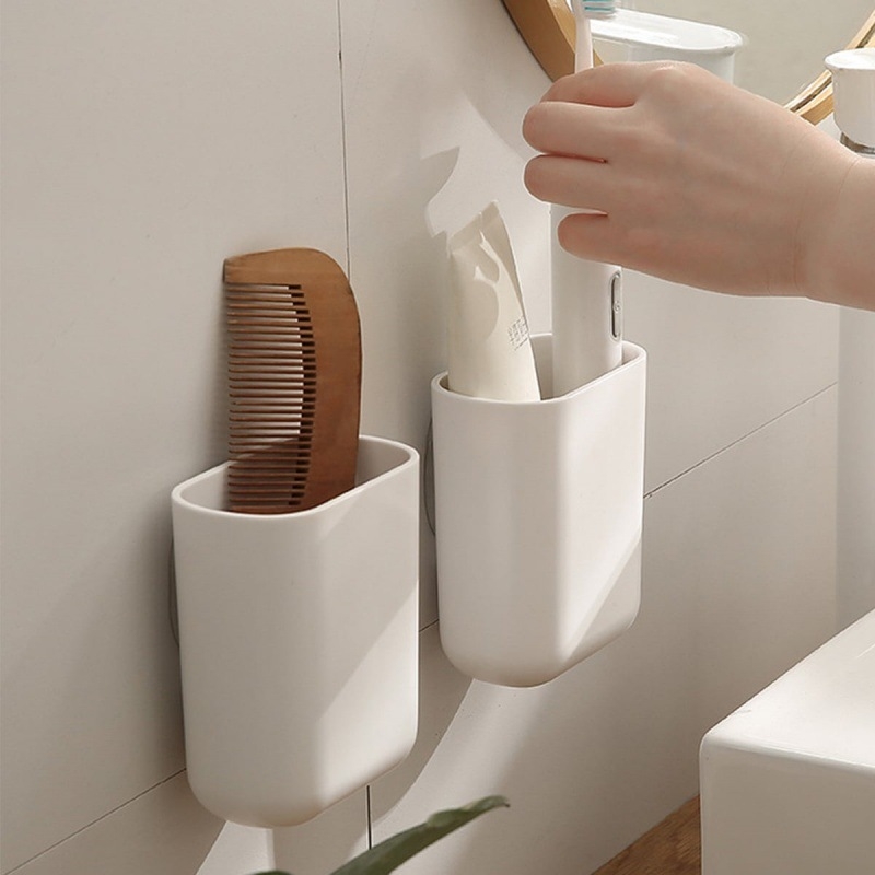 Seinale kinnitatav seinapasta hoiukast valge lihtne köögi vannitoa äravool hambapasta hambaraviseade seinale kinnitatav hoiuriiul