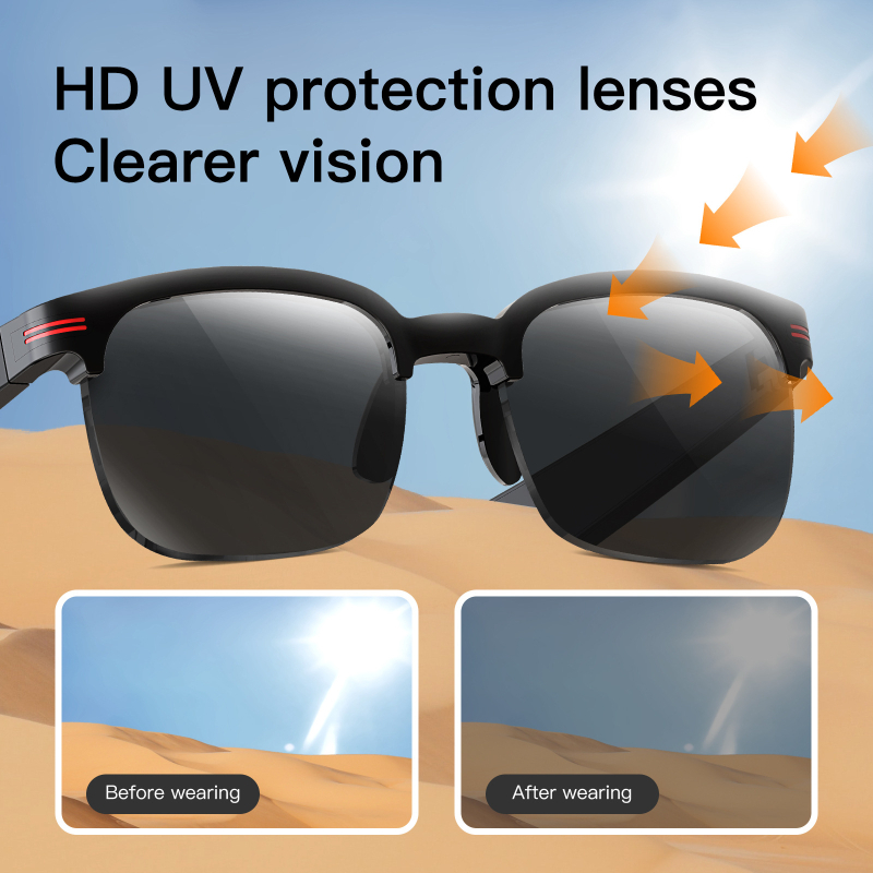 Piiriülesed uued GS200 Bluetooth nutikad prillid, sinised polariseeritud autotelefonid, muusika kuulamise päikeseprillid