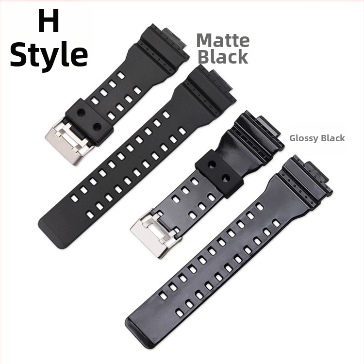 Подходящ за каишка за Casio G-Shock, висок клас полиуретанова каишка, Ga110 издадена 16 мм резервна каишка за часовник, модел H