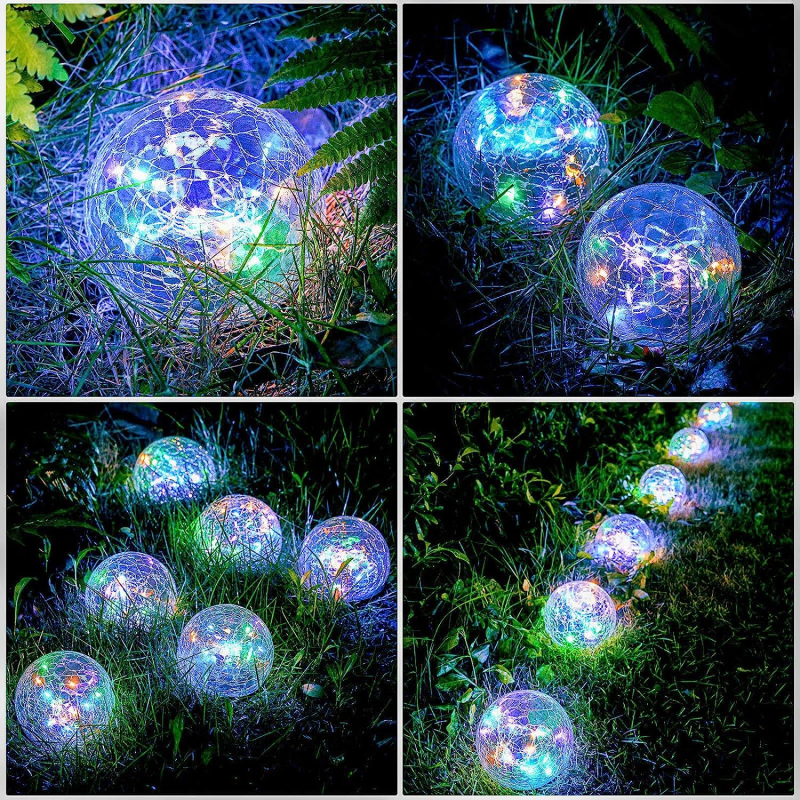 Saulės energija varomas ledo ritulio kamuolys, lempa, kiemo ledo ritulio kamuolys, vandeniui atsparus sodo papuošalai, grindų lempa, kamuolys, kiemo dekoravimo papuošalai