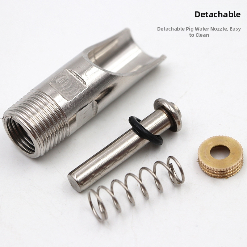 Фонтан за пиене на прасета с патешка човка, накрайник от неръждаема стомана, автоматичен кран за подаване на вода за прасета, накрайник за прасета