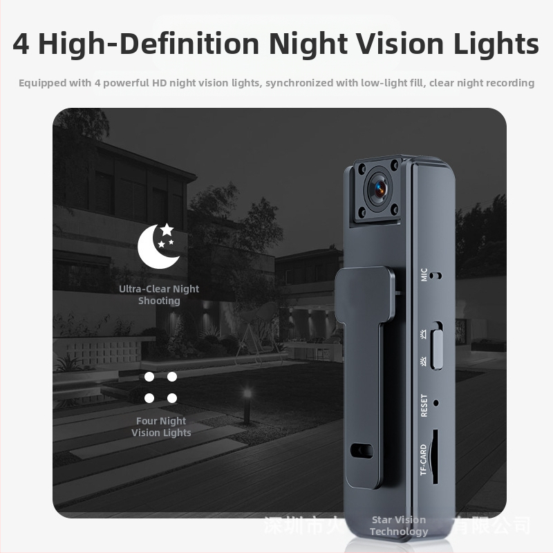 A9 Задна клип камера 1080P Конферентен рекордер Спорт на открито 180 градуса въртящ се обектив Цифрова камера