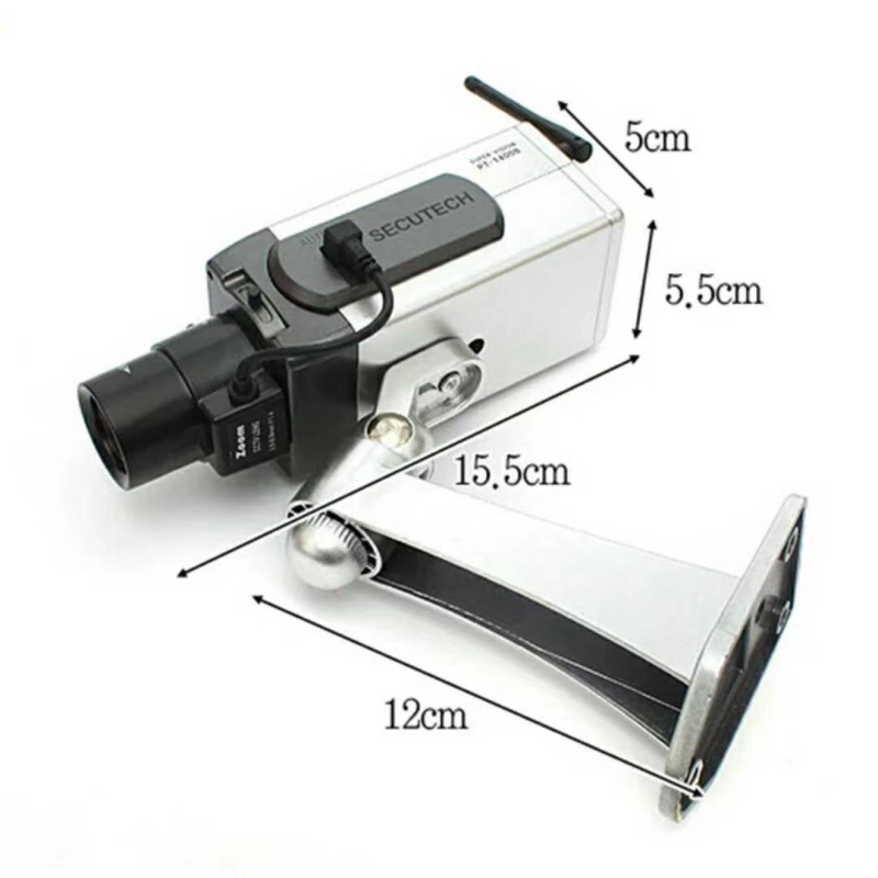 Προσομοίωση κάμερας ψεύτικης παρακολούθησης μοντέλο οθόνης LED φως που αναβοσβήνει αισθητήρα περιστροφής 1400