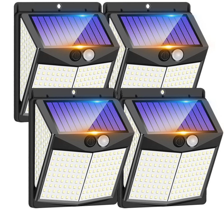 Päikeseenergial töötav seinalamp 238LED inimkeha induktsioon-LED kolmerežiimiline õue infrapuna induktsioonlamp