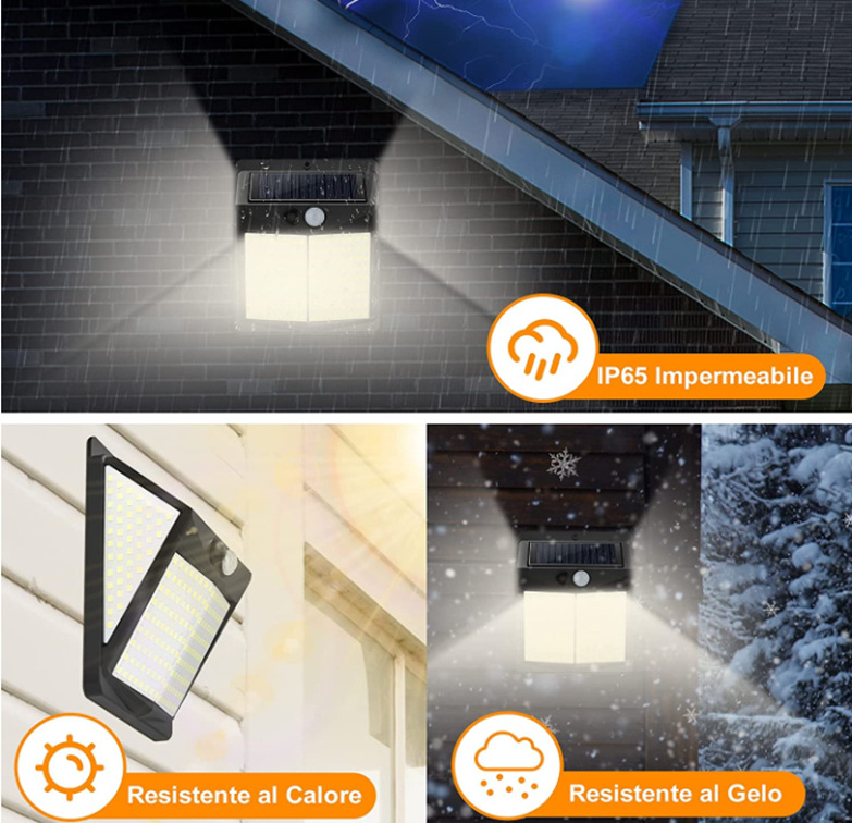 Päikeseenergial töötav seinalamp 238LED inimkeha induktsioon-LED kolmerežiimiline õue infrapuna induktsioonlamp