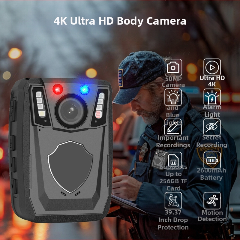 4K HD преносим записващ уред за правоприлагане, преносим инструмент за правоприлагане, записващ инструмент за криминалистика, HD инфрачервен нощен визуален запис