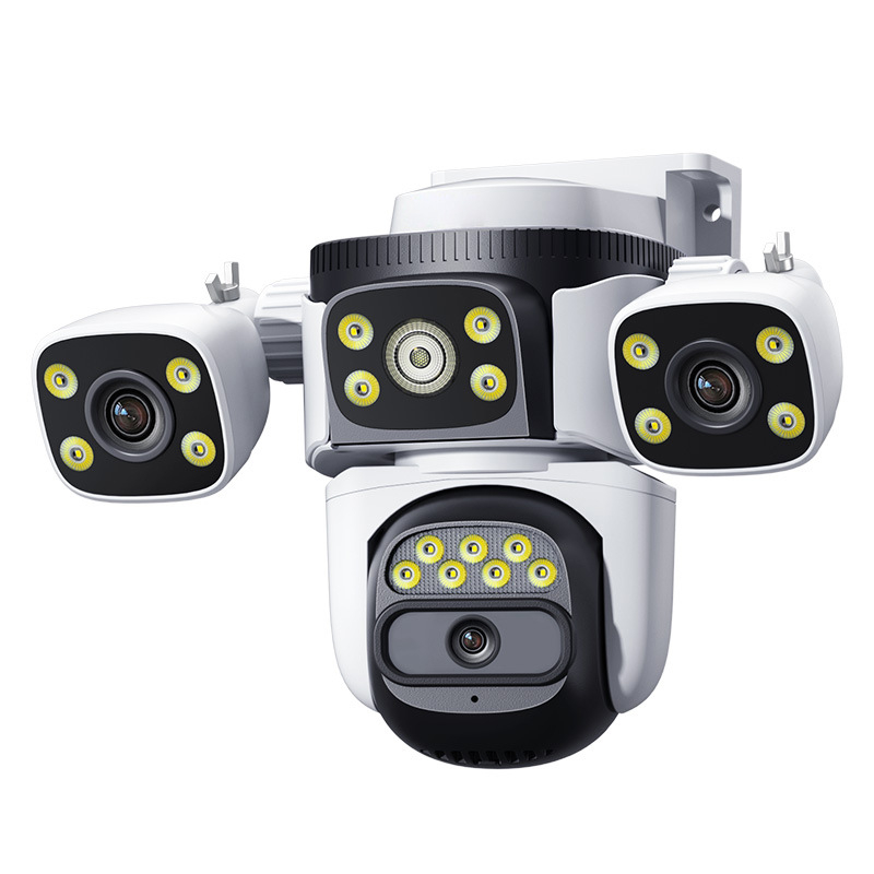 Gamyklinis tiesioginis belaidis „WiFi“ trijų akių pistoleto rutulinio sujungimo stebėjimo kamera lauko dvigubai kamerai, laisvo srauto, atspari vandeniui lauko sąlygomis