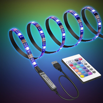 5V Bluetooth комплект светлинни ленти за музикално приложение 5050RGB с гола платка USB трицветна димираща светлина за телевизор, електронни спортове