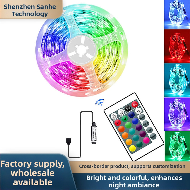 5V Bluetooth muusikarakenduse valgusribade komplekt 5050RGB paljasplaadiga USB kolmevärviline hämardusega teleri e-spordi atmosfäärivalgus