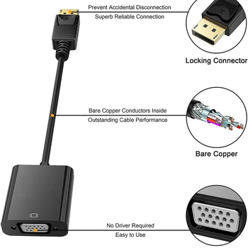 HDMI į VGA konvertavimas į kabelinę televiziją, nešiojamąjį kompiuterį, HDC/HDMI/VGA keitiklį, didelės raiškos konvertavimą
