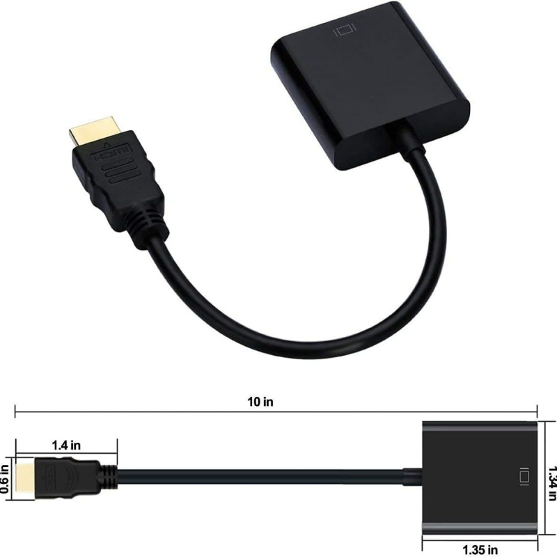 HDMI į VGA konvertavimas į kabelinę televiziją, nešiojamąjį kompiuterį, HDC/HDMI/VGA keitiklį, didelės raiškos konvertavimą