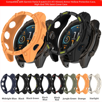 Garmin Garmin Fenix8 dobajam aizsargapvalkam Fenix8 pulksteņa maciņam ar pusapvalku