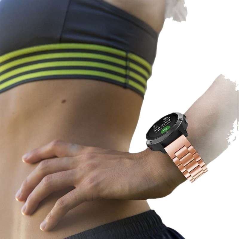 Sobib Gamin Jiamin fenix3/5X(PLUS)/6XPro seadmetele. Kolme helmega roostevabast terasest kiirkinnitusega rihm.