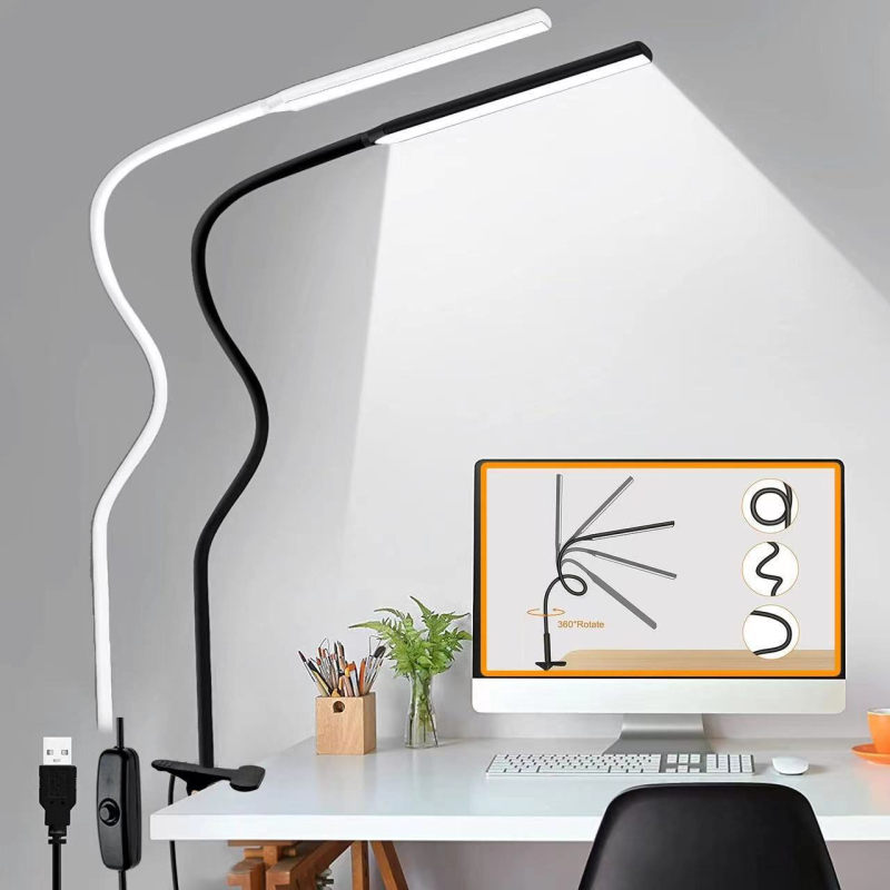 Ārējās tirdzniecības populārā pārrobežu klipša galda lampa mācību studentu kopmītņu mājas acu aizsardzības lampa galda LED guļamistabas gultas mala