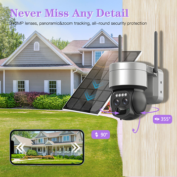 Saules Wifi kamera Mājas āra drošība Bezvadu novērošanas kamera Mobilais tālrunis Tālvadības augstas izšķirtspējas kamera