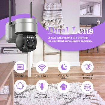 Saules Wifi kamera Mājas āra drošība Bezvadu novērošanas kamera Mobilais tālrunis Tālvadības augstas izšķirtspējas kamera