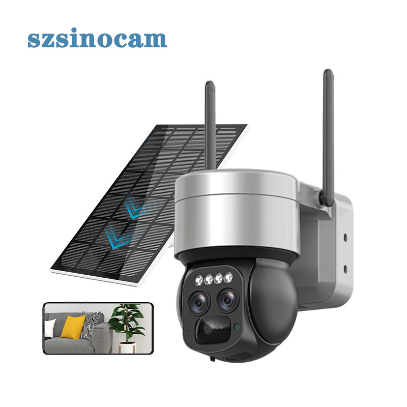 Соларна Wifi камера за домашна и външна сигурност, безжична камера за видеонаблюдение, мобилен телефон, дистанционно управление, висока резолюция