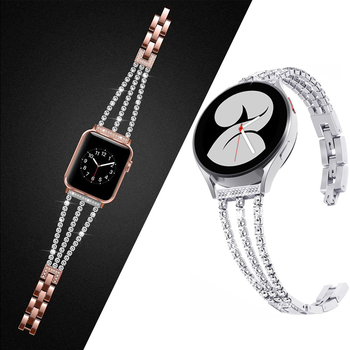 Sobib Applewatch S10 teemantketiga rihmale, Samsung Watch 4567 rihmale (20-22mm)