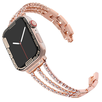 Κατάλληλο για Applewatch S10 με λουράκι Diamond Chain και λουράκι Samsung Watch4567 20-22mm