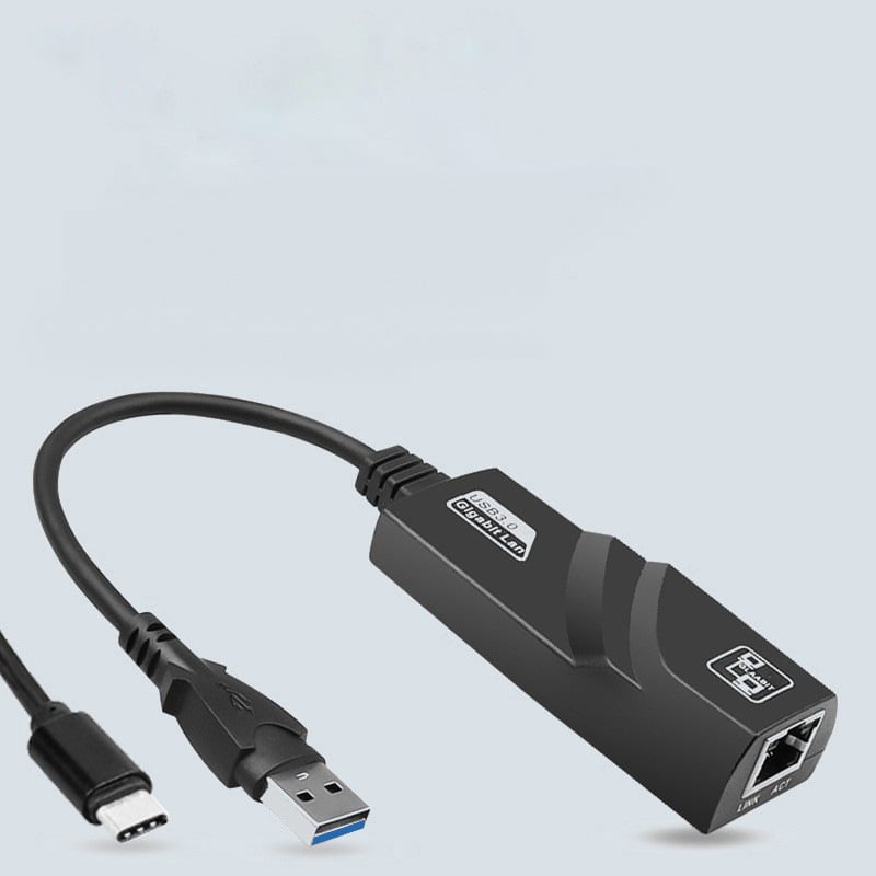 Pārrobežu USB3.0 gigabitu tīkla karte USB3.0 uz RJ45 100 gigabitu vadu tīkla karte C tipa ārējā vadu tīkla karte