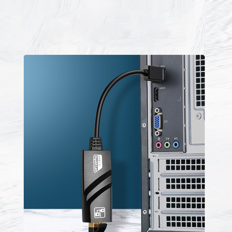 Placă de rețea Gigabit USB 3.0 transfrontalieră, placă de rețea cu fir USB 3.0 la RJ45, 100 Gigabit, tip C, placă de rețea externă cu fir